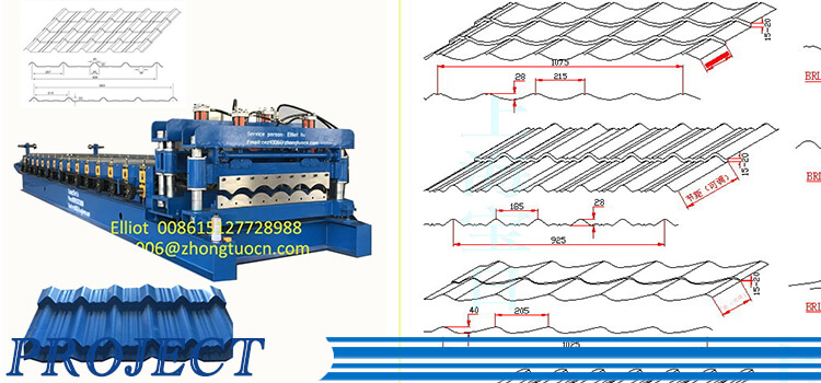 glazed tile roll forming machine