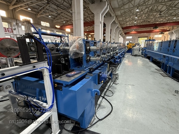 The forming section of the cable tray production line