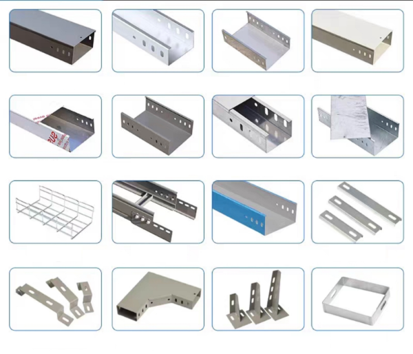 Various types of cable trays