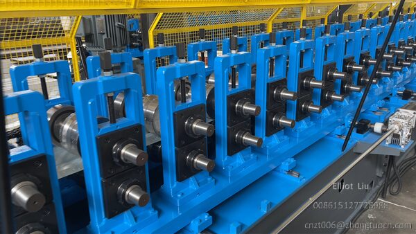 The forming part of the Automatic C-T Track Drywall Forming Machine